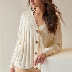 Urban Outfitters white/ivory Boyfriend cardigan